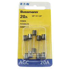 5 Pack of Fast Acting 20 AMP AGC Fuses for Airsoft Guns