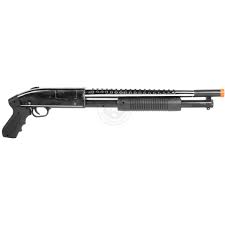 Airsoft Chrome Pistol Grip Spring Shotgun