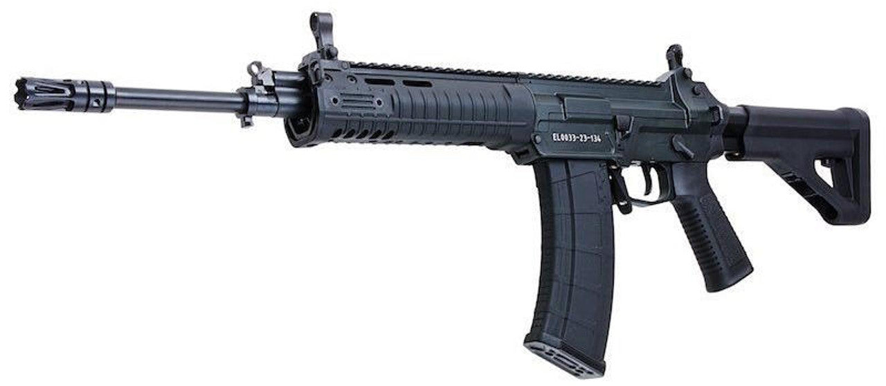 E&L ELT191 DPS Limited Edition Airsoft Rifle in black, featuring HPA and CO2 dual power systems, perfect for collectors and competitive players