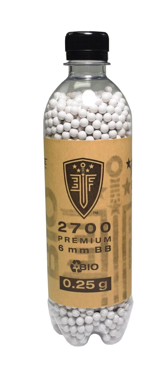 Elite Force 0.25g Biodegradable Airsoft BBs – 2700 Rounds, White