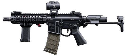 EMG Daniel Defense DDM4 PDW Airsoft AEG Rifle – FDE, CYMA Platinum Gearbox, Full Metal 6mm