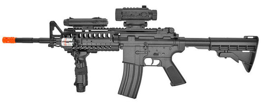 Firepower F4-D M4 Electric Airsoft Gun with flashlight and vertical grip