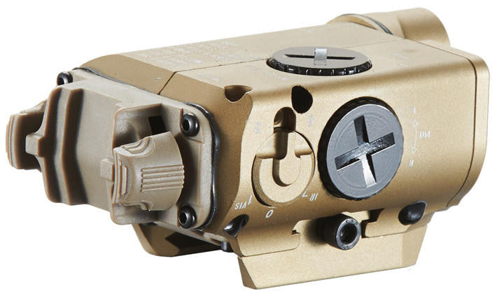 FMA Lab XVL2 IRC IR LED Flashlight and Laser right side view with adjustment switches