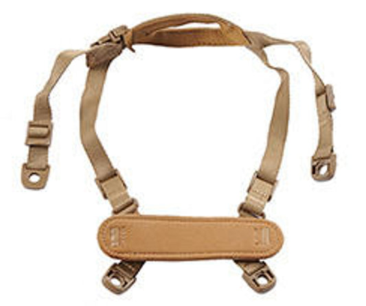 FMA Labs Helmet Retention System in Dark Earth for airsoft Helmets