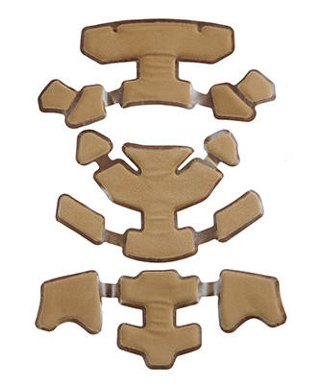 Close-up of FMA Labs MT Helmet Protective Pads in Tan, designed for comfort and helmet protection