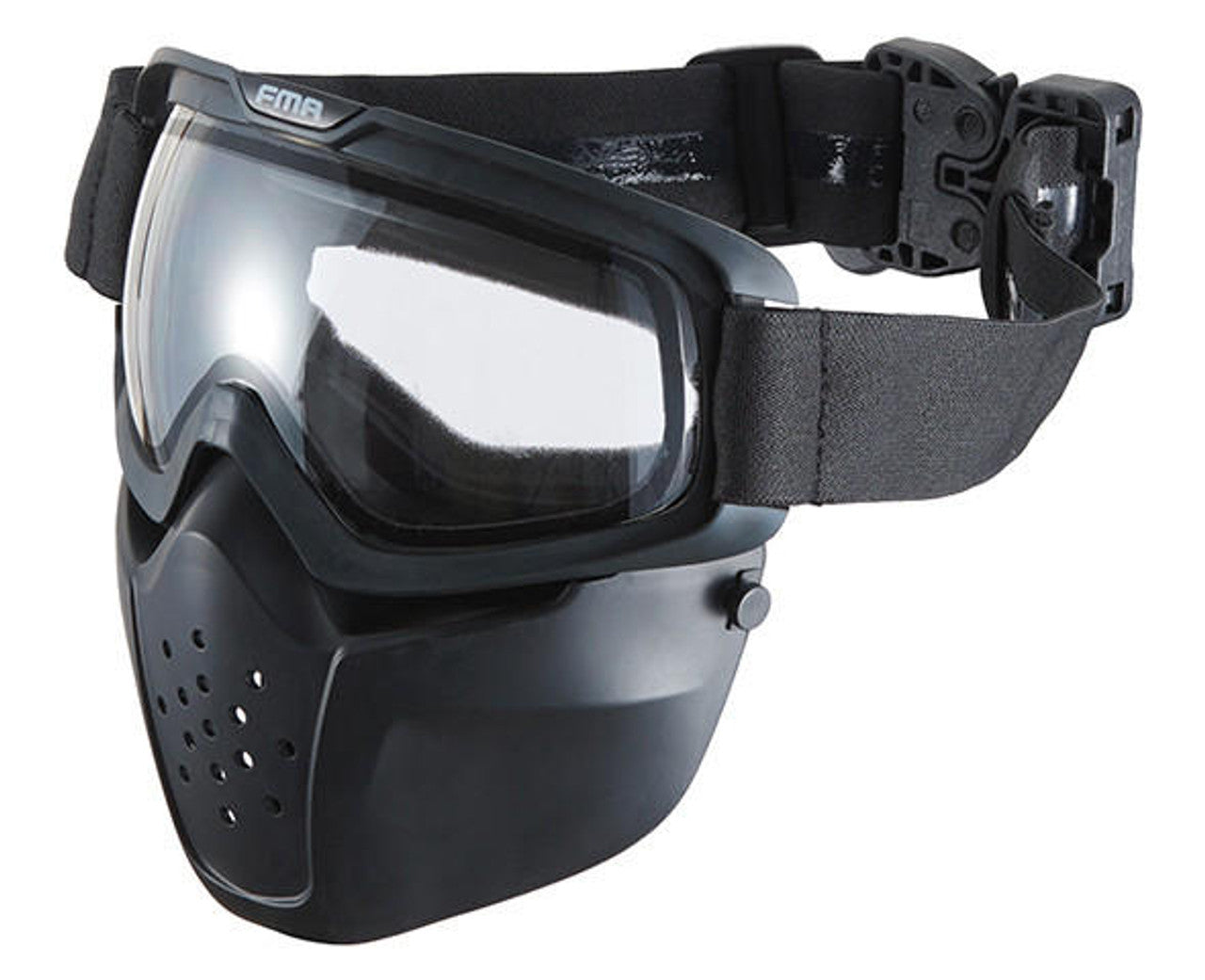 FMA Labs Anti-Fog Protective Mask – Black, Durable Face Shield with Adjustable Fit for Airsoft
