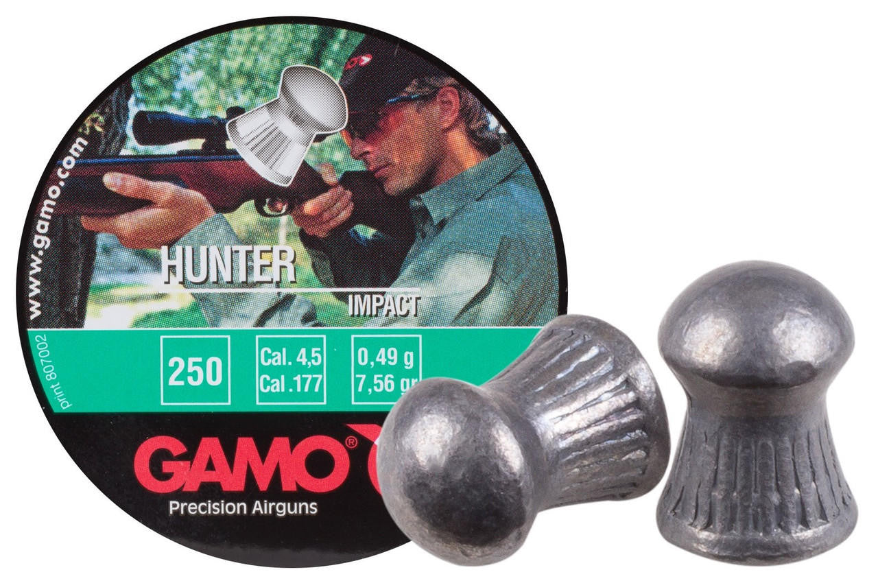 Gamo Hunter .177 caliber domed lead pellets 250 count tin