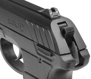 Gamo P-25 CO2 Powered 0.177 Cal Air Pistol view of iron sight and the hammer