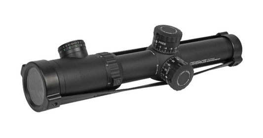 G&G G-12-040 LPVO-style scope showing hard anodized aluminum body and tube