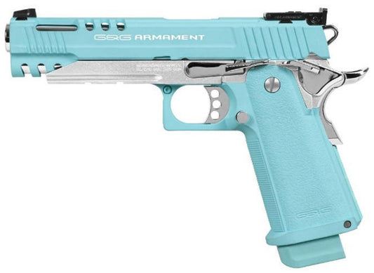 G&G Armament GPM1911 CP Gas Blowback Airsoft Pistol, Macaron Blue