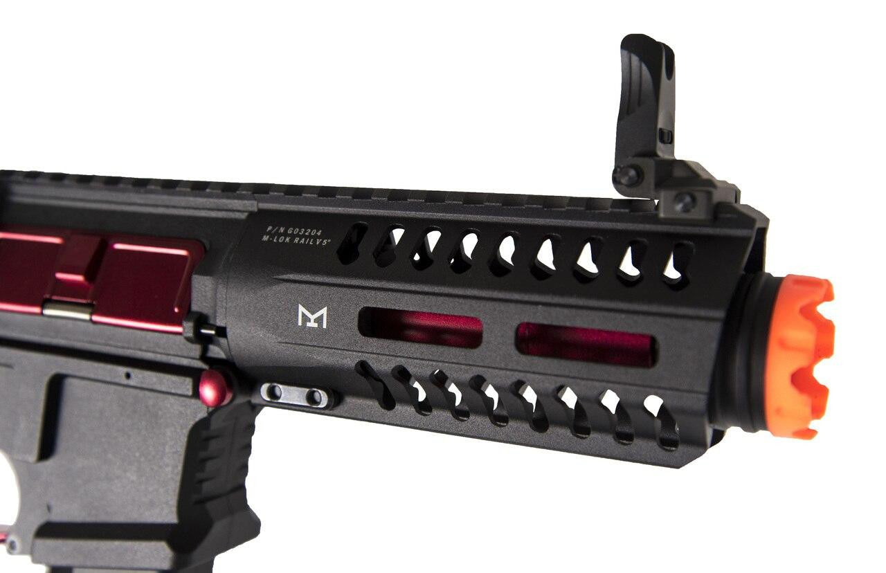 G&G CM16 SR-ARP9 Carbine Airsoft AEG front side view of rail and Muzzle 