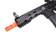 G&G GC16 Combat Machine FFR 7" AEG Muzzle, side and bottom railing, with front sight view