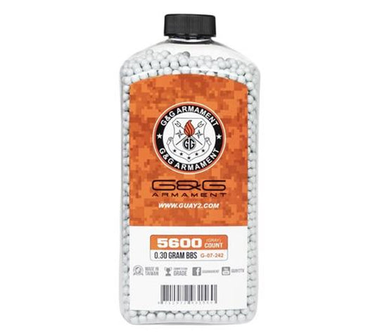 G&G Perfect 0.30g grey airsoft BBs in 5600-round bottle