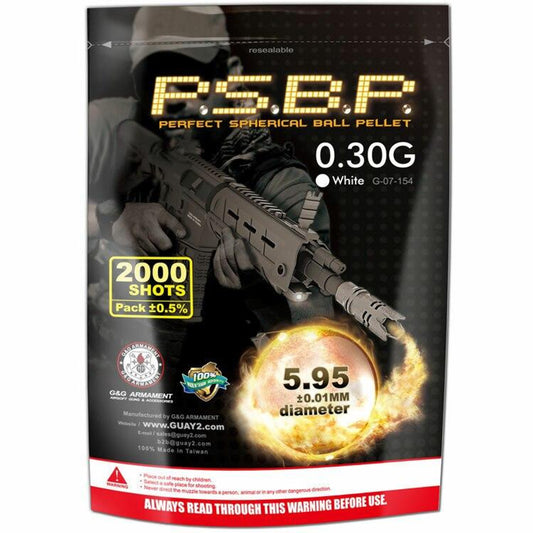 G&G Perfect 0.30g grey airsoft BBs in 2000-round bottle