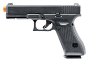 Glock 17 Gas Blowback Airsoft Pistol Gen 5, Black left side view showing orange tip, trigger, Pistol Grip, safety switch