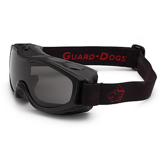 "GOGGS Evader II Over-RX Goggles with FogStopper, clear lens, designed to fit over prescription glasses, featuring impact-resistant ANSI Z-87 safety rating.