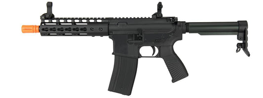 Golden Eagle Elite Series 7-inch Keymod CQB GBB Airsoft Rifle side view in black finish