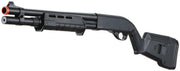 Golden Eagle M870 MP Gas Airsoft Shotgun full side profile - left side view 