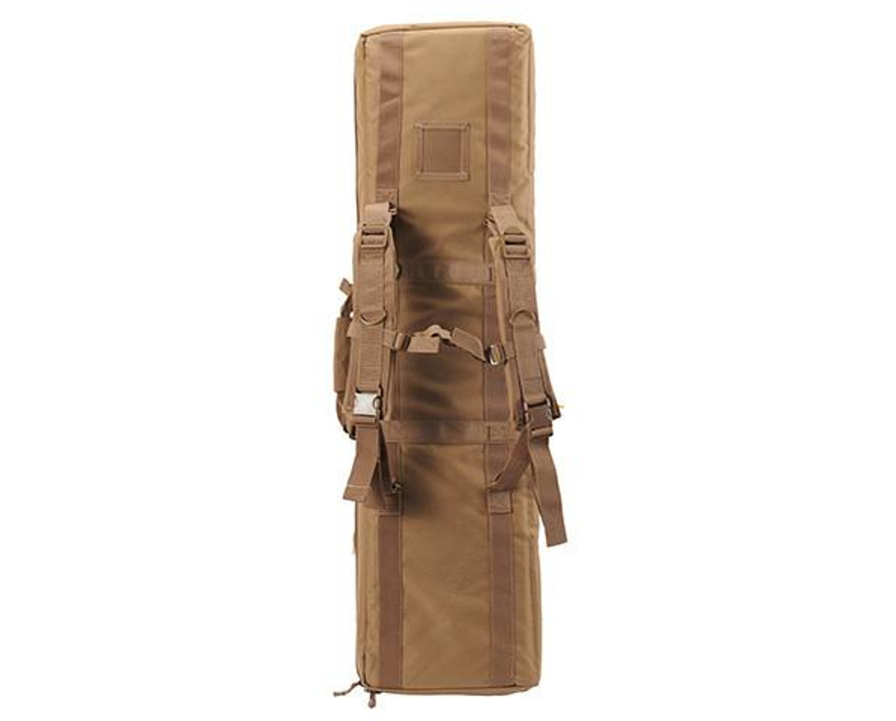 Guawin 46" Double Gun Bag Khaki - Back Side View With Straps