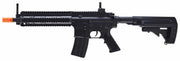 H&K 416 airsoft rifle showing full quad rail