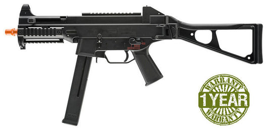 Left side of H&K UMP GBB Airsoft Rifle with stock folded