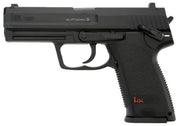 HK USP CO2-powered .177 caliber air pistol in matte black finish