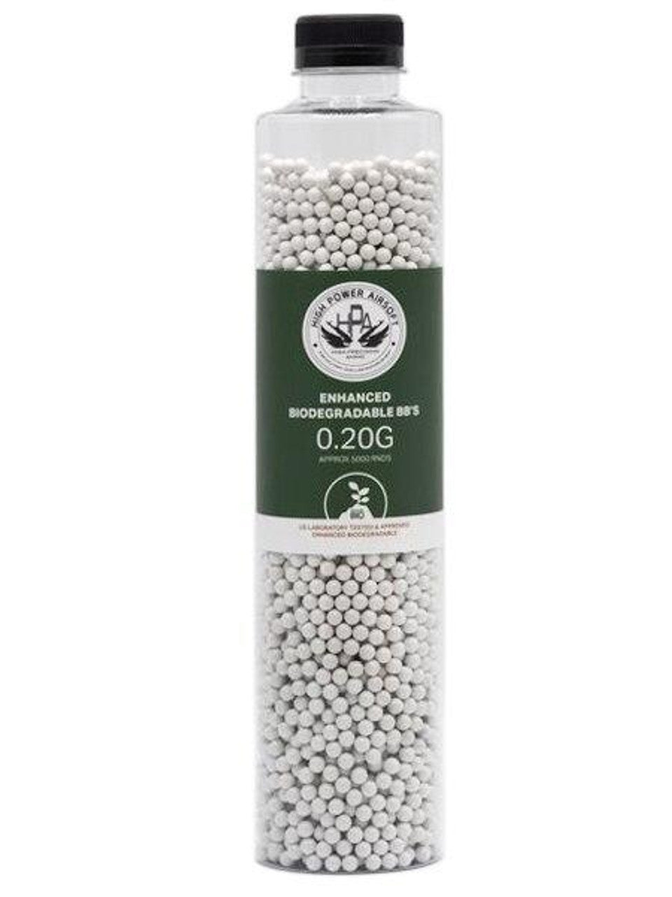 HPA 0.20g Biodegradable Airsoft BBs – 5000 count white precision ammo for outdoor play