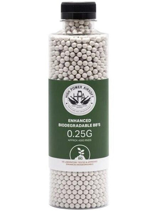 HPA 0.25g Biodegradable Airsoft BBs – 4000 Count High-Performance Eco-Friendly BBs