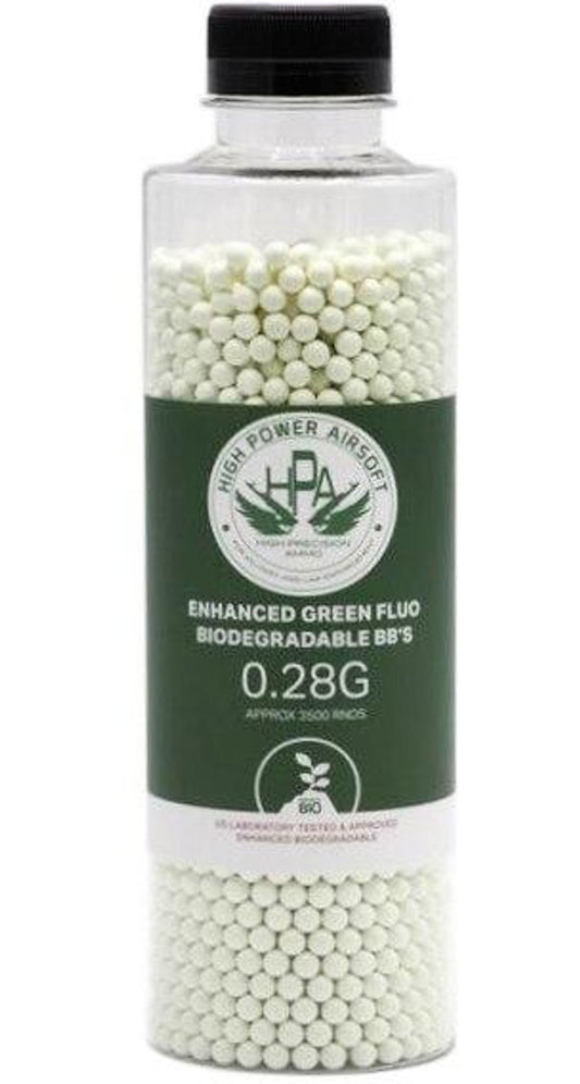 HPA 0.28g Biodegradable Airsoft BBs – 3500 Round Bottle for Outdoor and HPA Use

