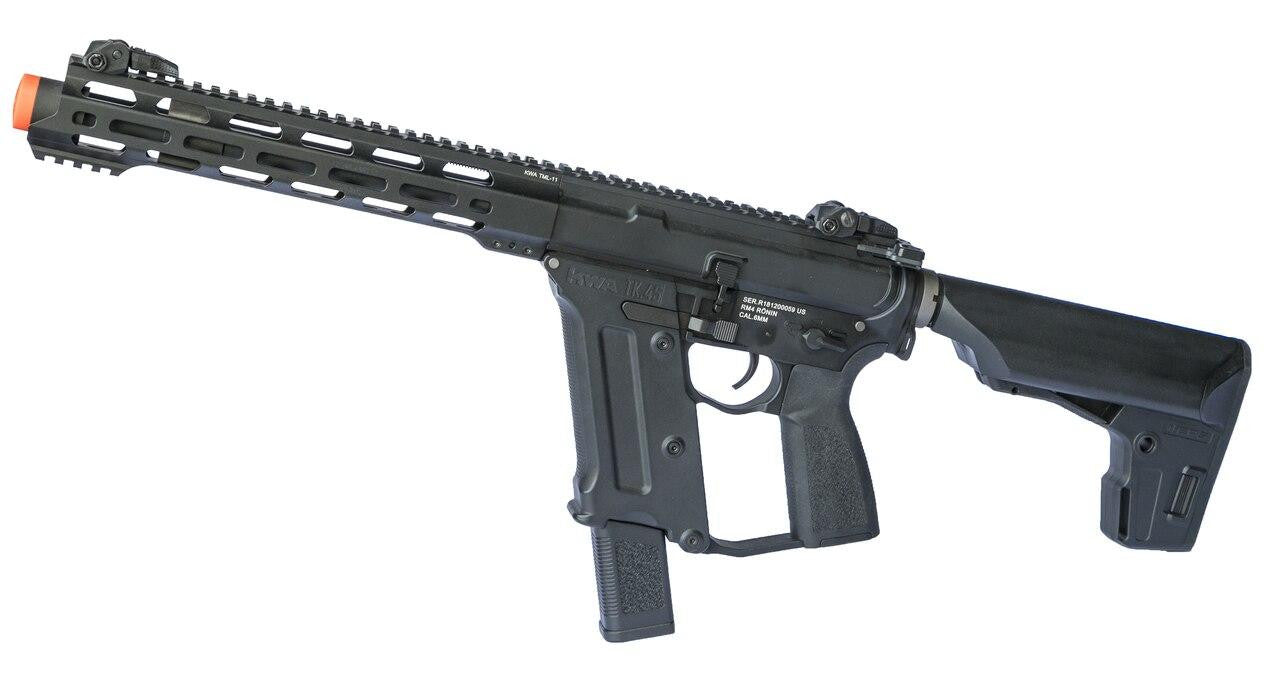 left angle view of the KWA Ronin K.45 Tekken 3.0 AEG with magazine