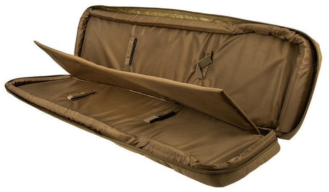 Lancer Tactical 43-inch 3-way carry khaki double rifle gun bag - internal view of Rifle Compartment 