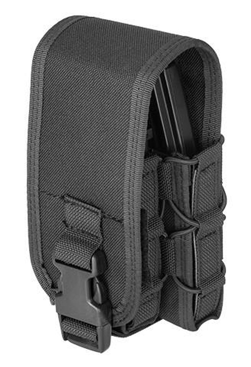 Lancer Tactical 1000D Nylon QD Buckle Pistol/Rifle Mag Pouch, Black