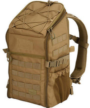 Lancer Tactical 14L Travel Backpack Khaki - Right Angle View with Molle Webbing