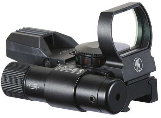 Lancer Tactical 4-Reticle Red/Green Dot Reflect Sight with Green Laser