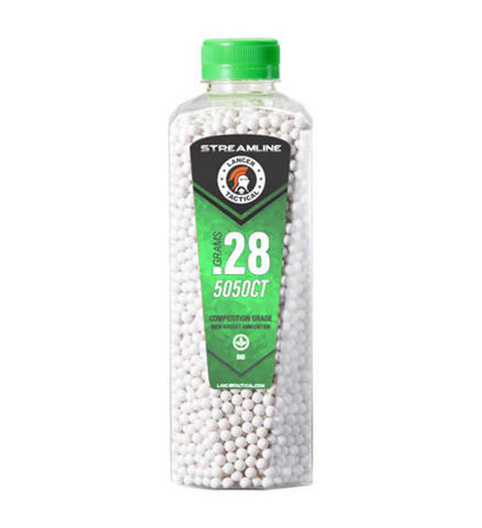 Lancer Tactical 0.28g White Bio BBs – 5050 Round Bottle