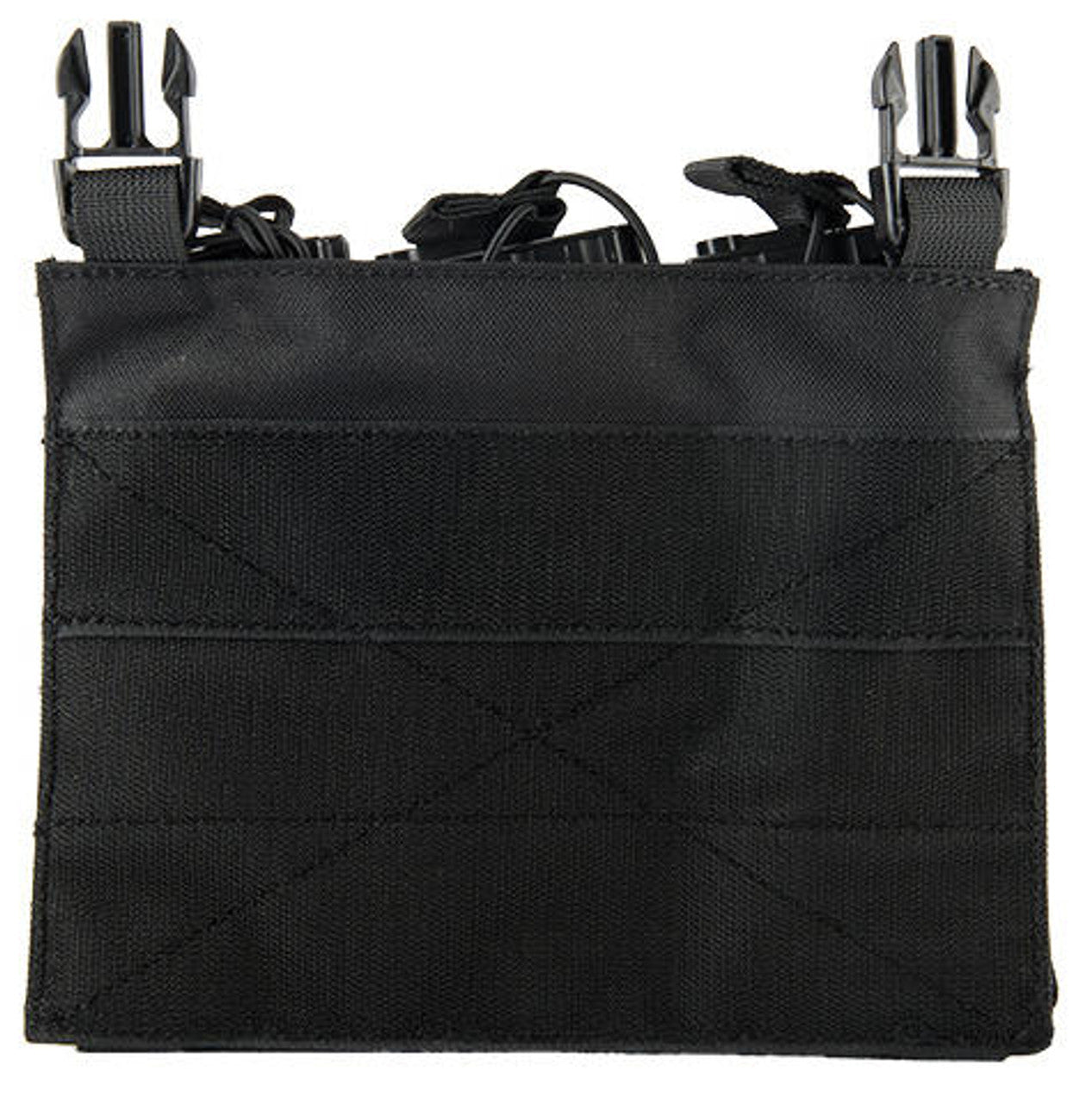 Lancer Tactical Adaptive Hook And Loop Triple Dual Mag Pouch, Black