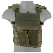 Lancer Tactical OD Green Plate Carrier – Front View