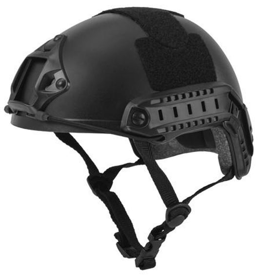 Lancer Tactical Basic Version Ballistic Helmet in Black – Lightweight, Durable Tactical Helmet for Airsoft, Paintball, and Military Training