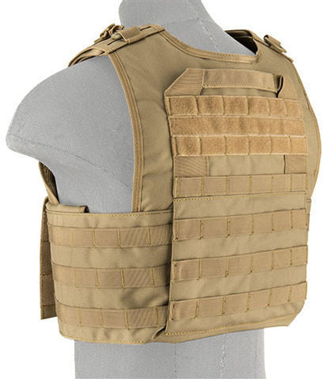 Close-up of the interior utility pouch on the Lancer Tactical Plate Carrier, designed to securely hold magazines and small tactical items