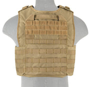Back view of the Lancer Tactical Battle 1000D Nylon Plate Carrier showing MOLLE webbing for additional pouch attachment and secure gear storage