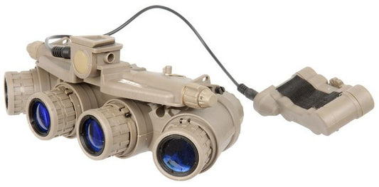 Lancer Tactical CA-737T Dummy GPNVG-18 in Dark Earth, a realistic night vision goggle replica for airsoft and tactical gear