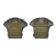 Lancer Tactical CA-883 Lightweight Plate Carrier, OD Green – Front and Back View