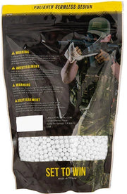 Lancer Tactical Streamline Tracer BBs, 0.28g, 3570 Rounds, Green back side view with description 