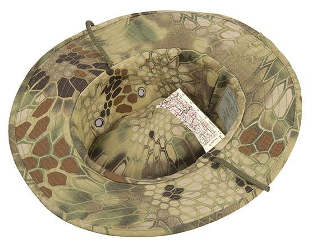 Lancer Tactical Cotton Hybrid Tactical Ventilated Boonie Hat - inside view of the hat