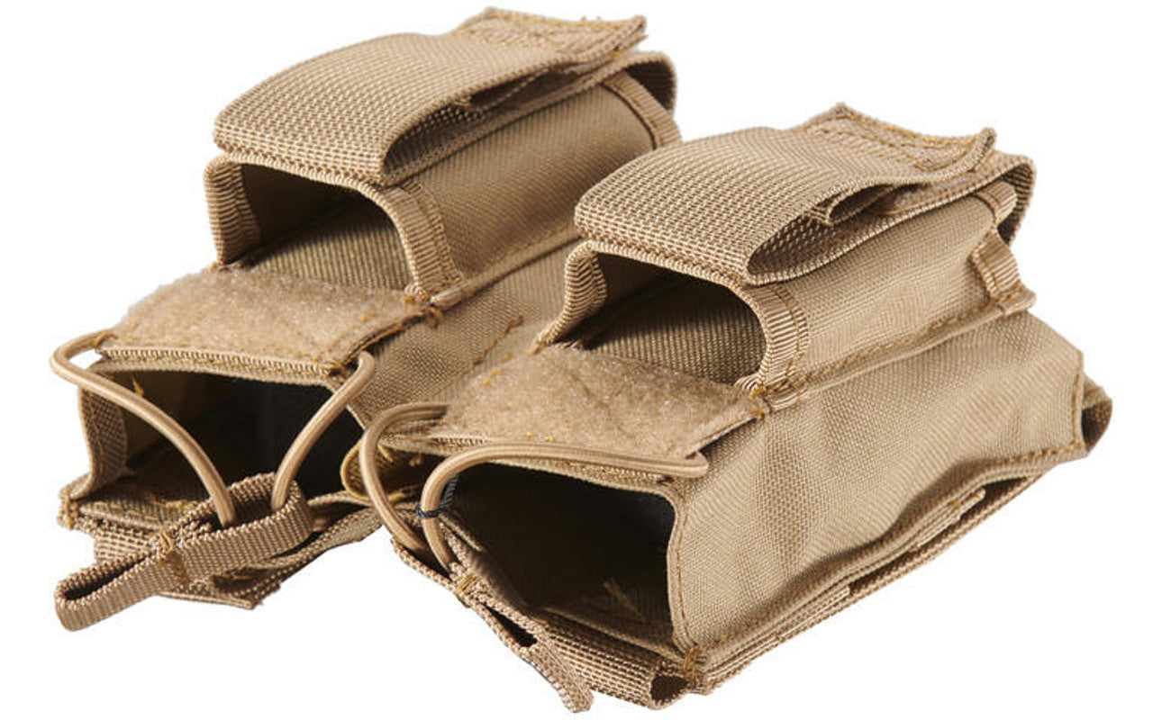 Lancer Tactical Double M4 / Pistol Magazine Pouch, Tan