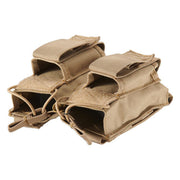 Lancer Tactical Double M4 / Pistol Magazine Pouch, Tan