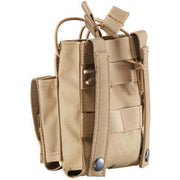 Lancer Tactical Double M4 / Pistol Magazine Pouch, Tan