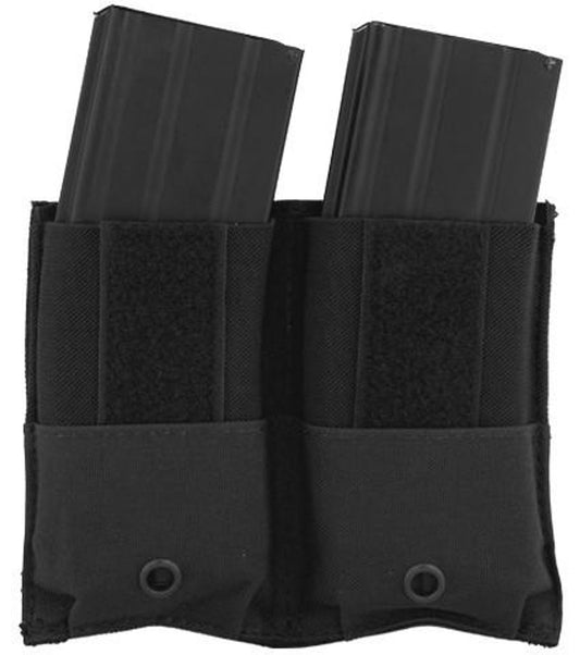 Lancer Tactical Dual Inner Mag Pouch For CA-313B, Black, designed to hold two M4 magazines, featuring durable 600D polyester fabric, open-top design for quick access, and compatibility with CA-313 Series S.A.P.C.