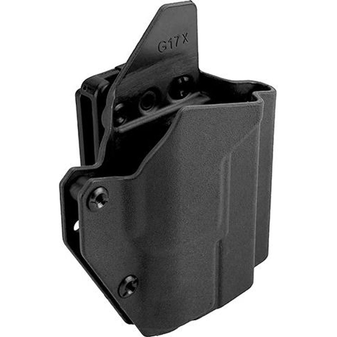 Lancer Tactical Light Bearing Hard Shell Holster for Glock 17, Black - Durable Concealed Carry