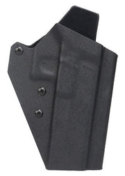 Lancer Tactical Lightweight Kydex Tactical Holster in black, designed for G34 Airsoft pistols. The holster features a durable Kydex construction with a lightweight design, ensuring quick draw and a perfect fit
